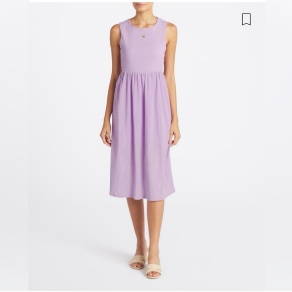 Kaileigh Amanda Lavender Purple Criss-Cross Back Midi Dress Size XXL NWOT - Picture 10 of 12